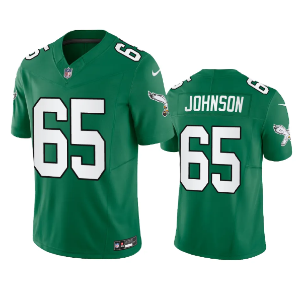 Men's Philadelphia Eagles #65 Lane Johnson Green 2023 F.U.S.E. Vapor Untouchable Stitched Football Jersey